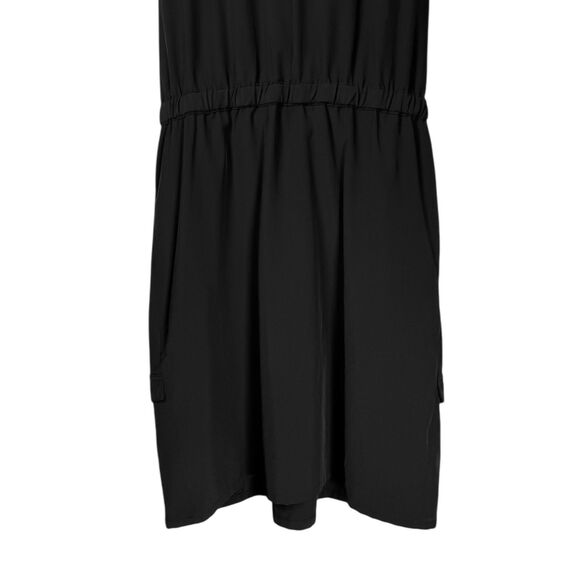 Patagonia Fleetwith Belted Dress Basalt Black Sleeveless Pockets Lightweight L - Picture 9 of 10